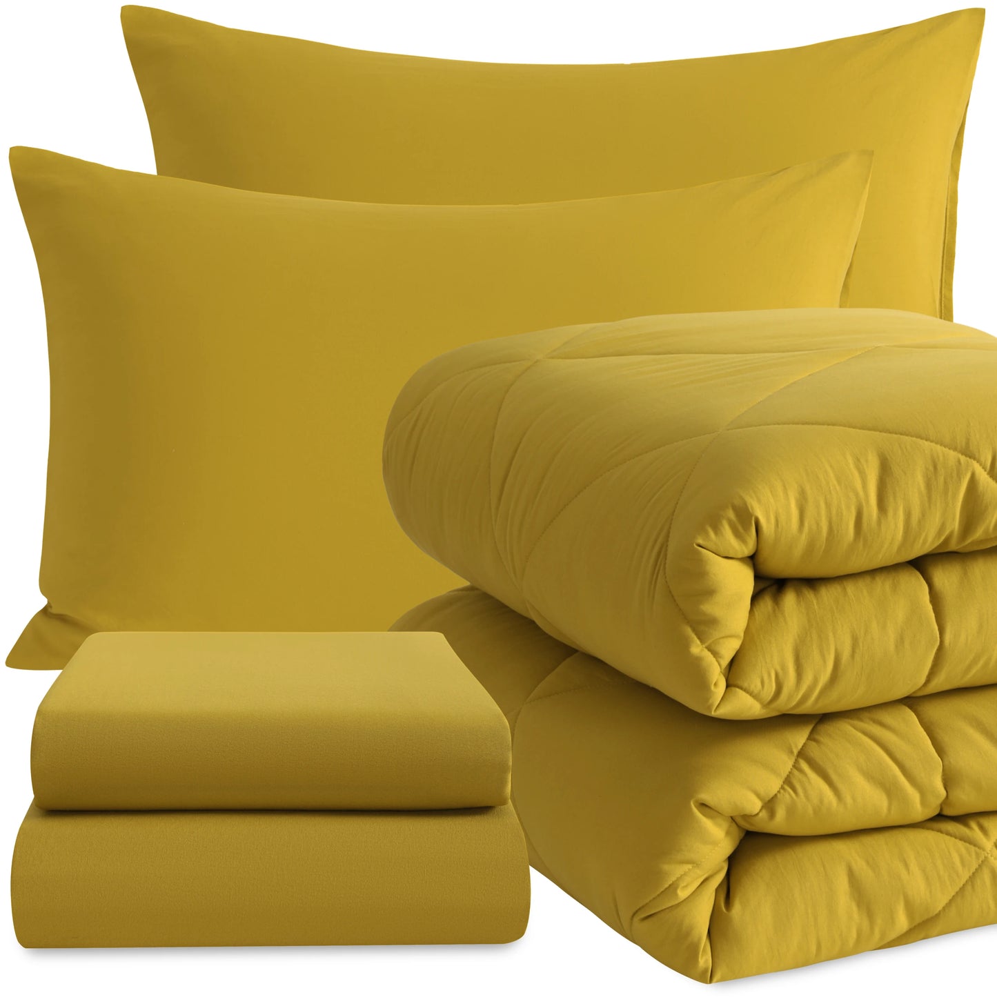 Comforter Set Includes Fitted Sheet, Top Sheet and Pillowcases