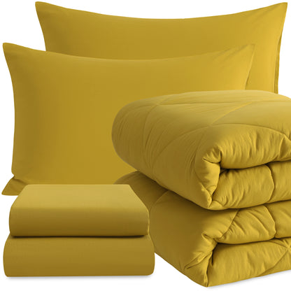 Comforter Set Includes Fitted Sheet, Top Sheet and Pillowcases