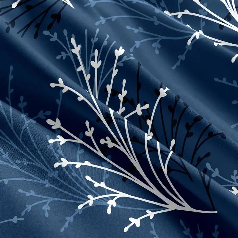 Queen Size Duvet Cover, with Flower Branch Design, High Quality Skin Friendly Quilt Cover.