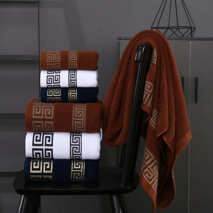 3 Piece Bath Towels Set 100% Cotton, 1 Bath Towel, 2 Hand Towel, Luxury Bathroom Towel  Hotel Quality
