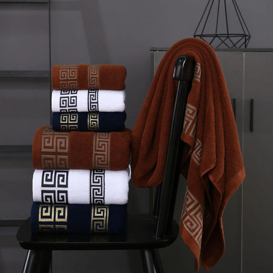 3 Piece Bath Towels Set 100% Cotton, 1 Bath Towel, 2 Hand Towel, Luxury Bathroom Towel  Hotel Quality