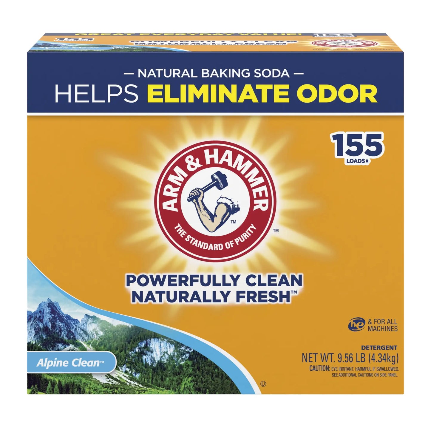 Powder Laundry Detergent,  9.56 lb, 155 Loads