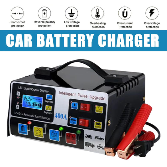 Metal Car Battery Charger 12V24V 220W Full Automatic Car Battery Charger High Power Fast Charger.