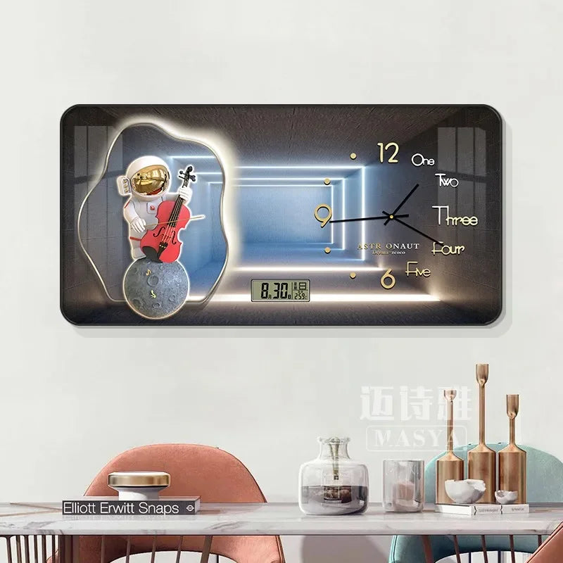 Digital Luxury Large Wall Clock, silent Timepiece,  Living Room Decorations!!