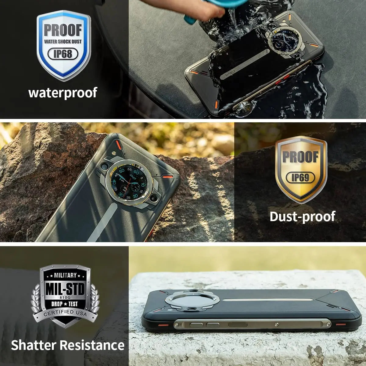 Ticktock-S Slim Rugged 5G Smartphone, 8GB 256GB Cell Phone, 5200mAh Dual Screen Mobile Phone 64MP Camera