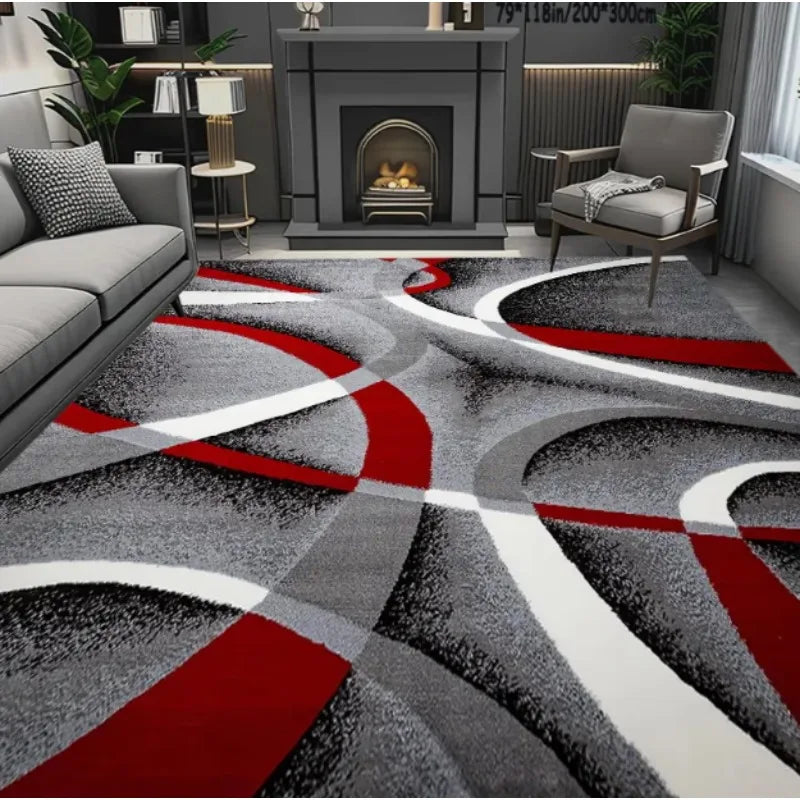 Geometric Large Carpet Light Luxury European Carpet, Home Sofa and Tea Table Floor Mat Decoration.