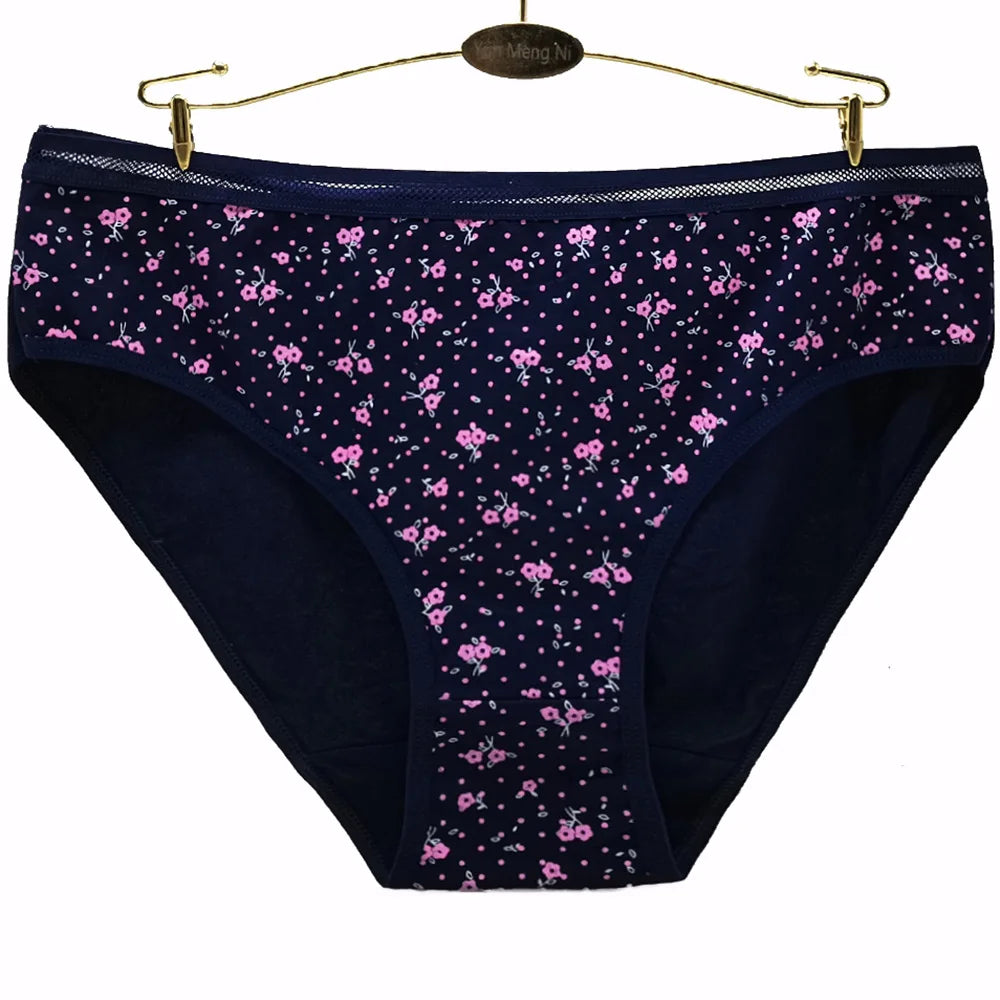 Cotton Panties Plus Size Underwear, Women Briefs, Woman Knickers, Lady Lingerie, Girl intimate High Waist Large Size 6 pcs/lot.
