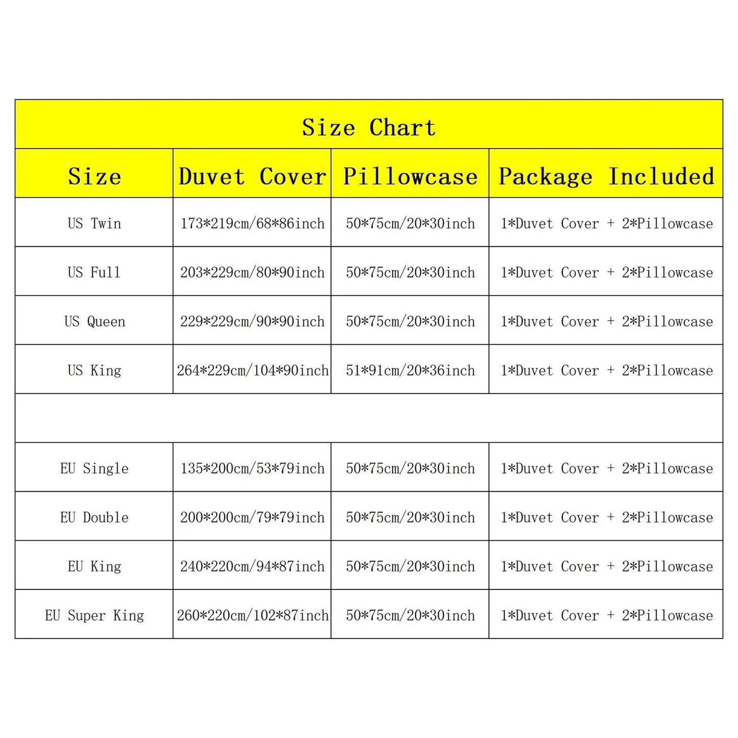 3pcs King & Queen Duvet Cover Set  Dormitory Decoration