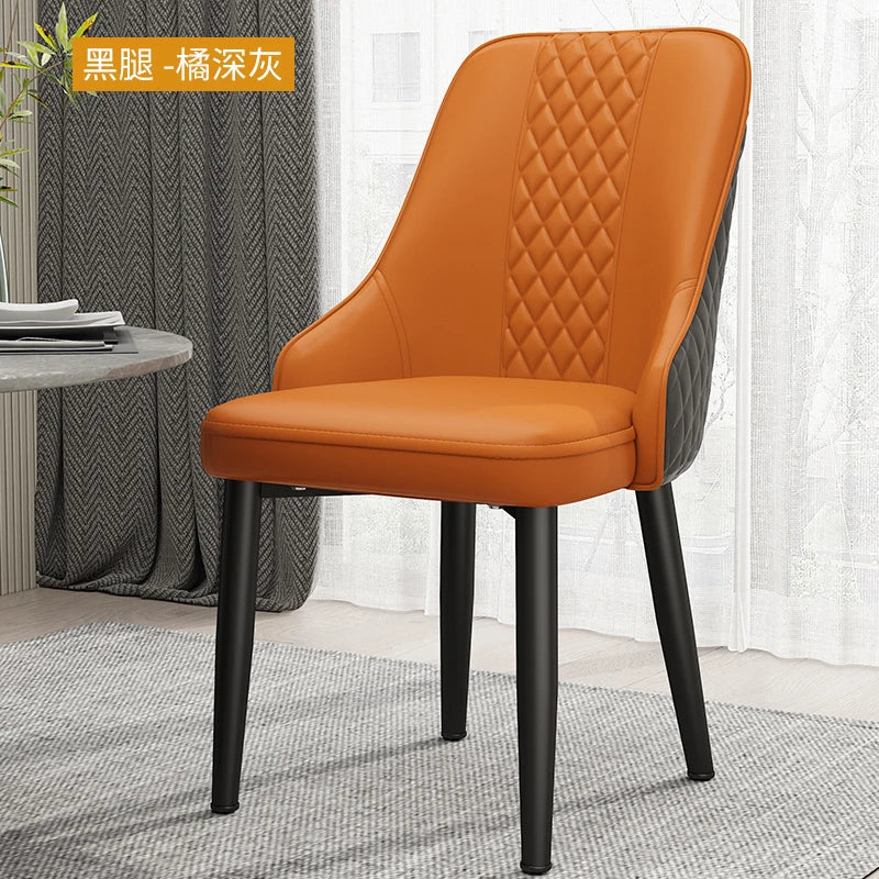 Cushion Beautiful Dining Chairs, Modern Metal Ergonomic  Unique  Home Decoration