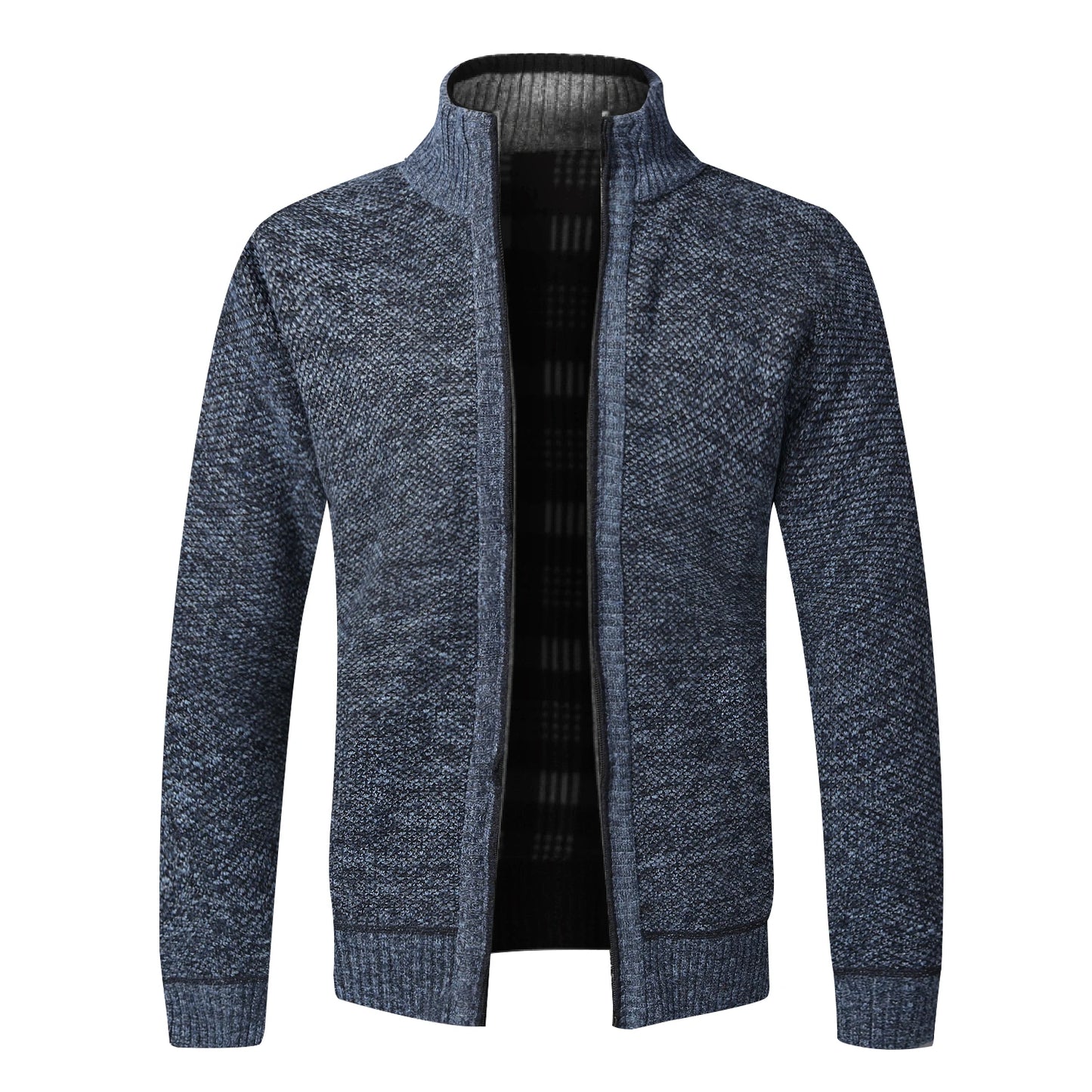 Autumn Winter Warm Cardigan Men Fleece Sweaters, Full Zip Jackets Slim Fit Luxury Brand Knitted Sweater.
