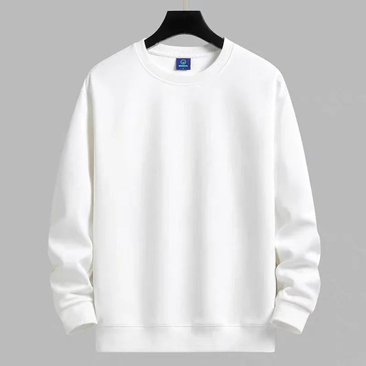 Pure Color Round Neck Sweater, Simple and Basic Style, Casual Pull-over.