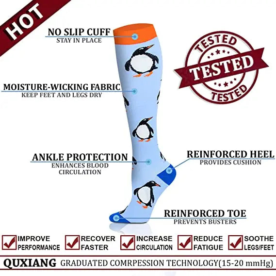 Men & Women New Compression Socks, Sports Socks ,Medical, Nursing, Edema, Diabetes, Varicose Veins ,Flight Travel Cycling Socks.