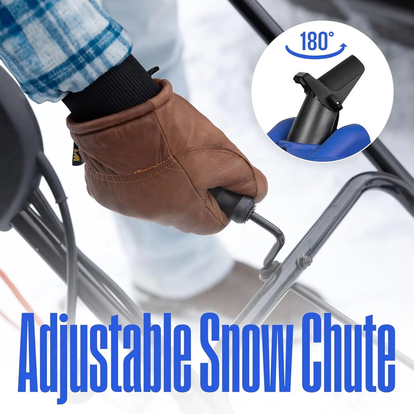 Snow20 Corded Snow Blower 20 Inch, Steel Auger, Dual LED Lights, 1800 Watt Motor, Electric Snow Blower with 25ft Throwing