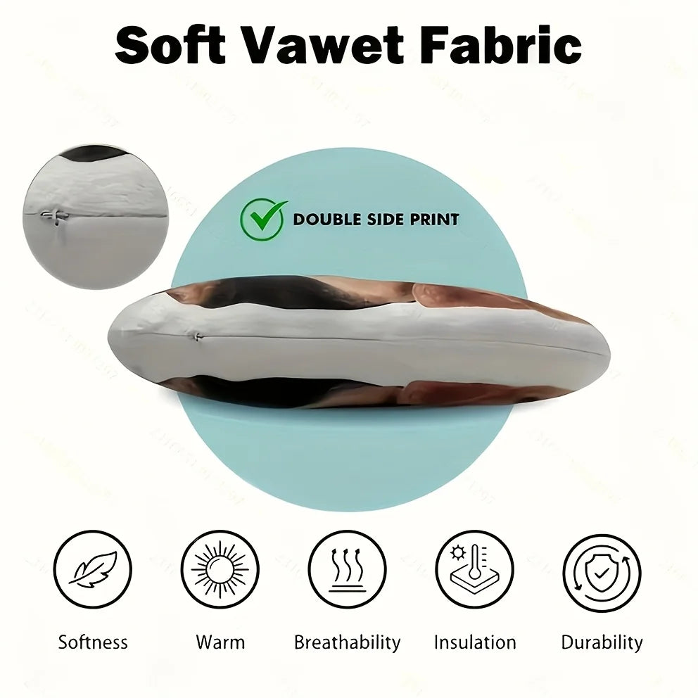 Customized "I Love You" mini plush doll personalized photo pillow.