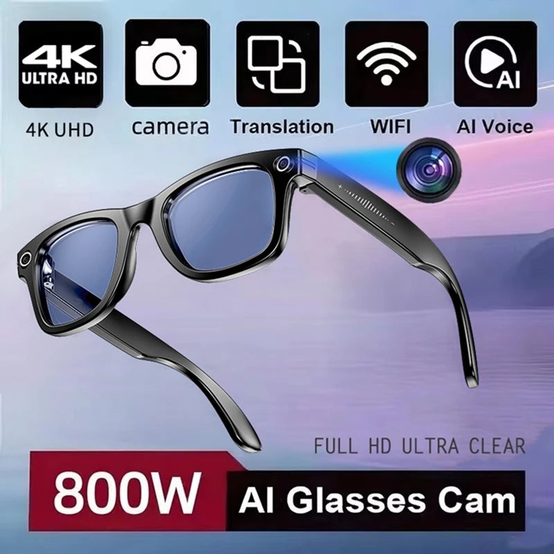 New 800W Camera AI Glasses, Men Color-Changing Smart Translation Glasses, Photo, Video Recording ,Waterproof Call Smart Sunglasses.