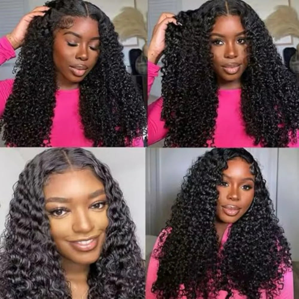 Burmese Curly Hair Wig Lace Front, Human Hair 13x6 HD Deep Wave Lace Front Wigs, Deep Curly Lace Frontal Wigs.