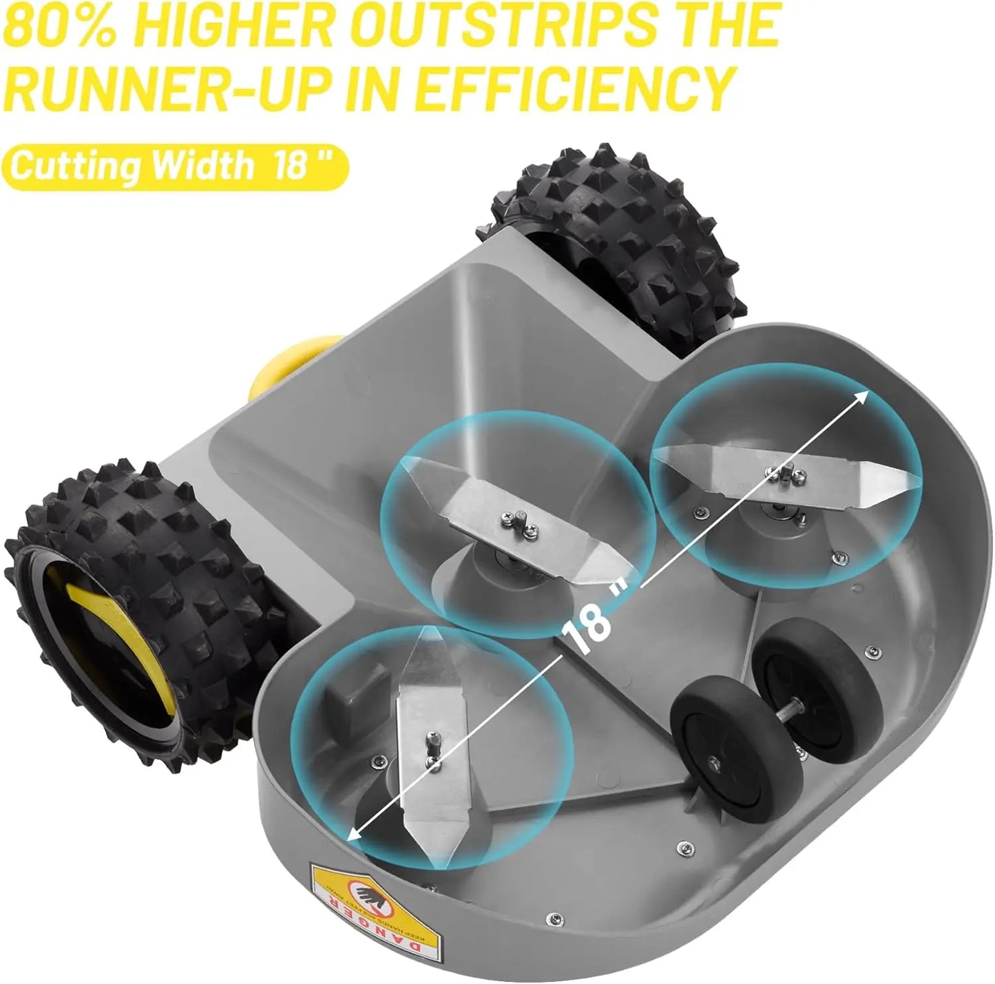 Remote Control Lawn Mower Battery Powered  All-Wheel Drive