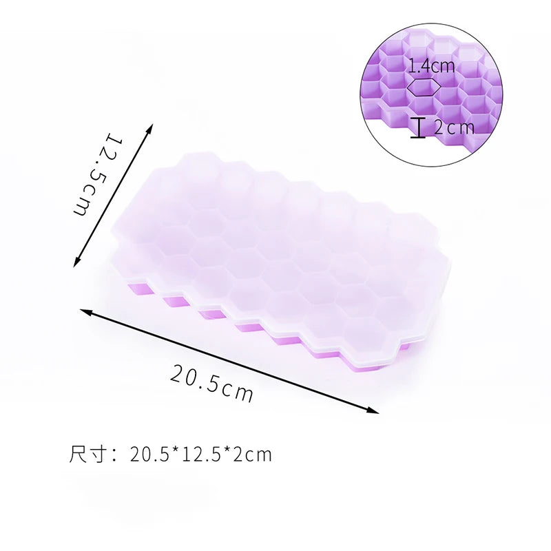 4/2/1PCS Silicone Ice Cube Mold,148 Cube Large-capacity Ice Trays, Food Grade Ice Maker Reusable with Lids.