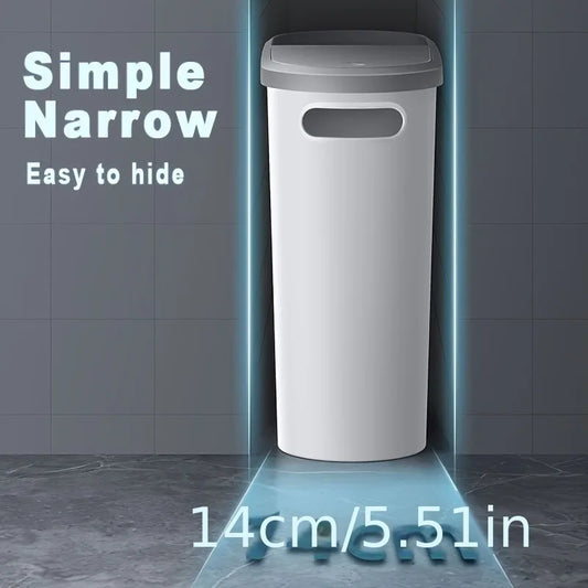 Bote de basura para baño de 2/1 unidades, pequeño y duradero, con asa incorporada, fácil de limpiar y resistente a la oxidación.
