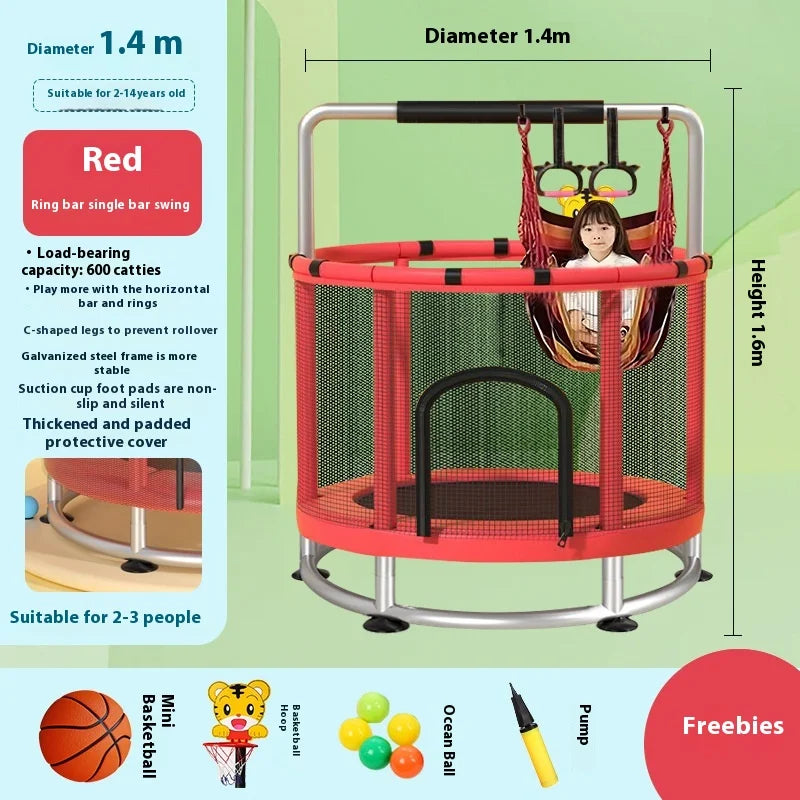 Children's Indoor Trampoline Home Use Jumping Bed 3-10 Years Old.