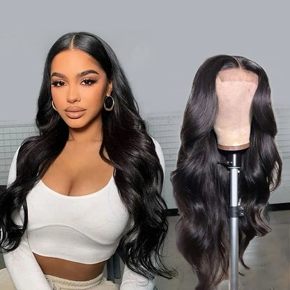 Synthetic Wig Long Lace Black Wavy Wig for Women