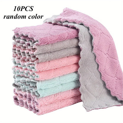 10/20pcs Kitchen Towels And Dishcloths For Washing Dishes  For Cooking
