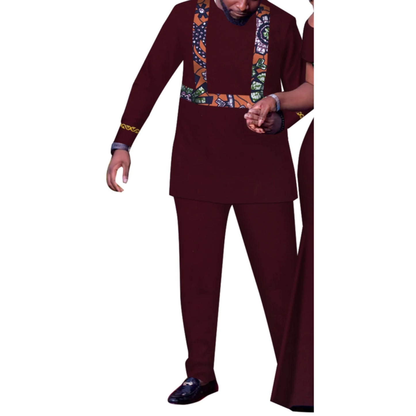 African Couple Outfits Match Sets Dashiki, African Men suit ,and Dresses for Women Couple Clothing WYQ905.