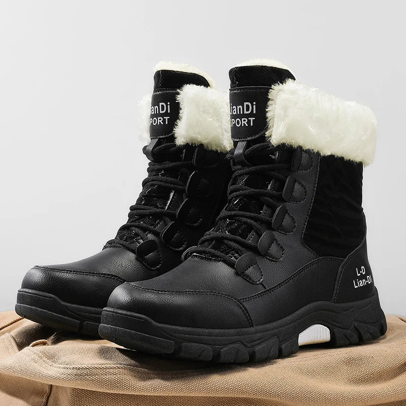 Men's Outdoor, Velvet Snow Boots Waterproof  Cold Proof Long Boots