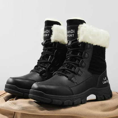 Men's Outdoor, Velvet Snow Boots Waterproof  Cold Proof Long Boots
