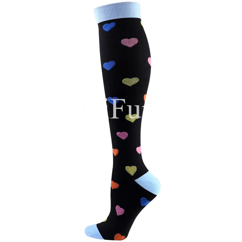 Men & Women New Compression Socks, Sports Socks ,Medical, Nursing, Edema, Diabetes, Varicose Veins ,Flight Travel Cycling Socks.