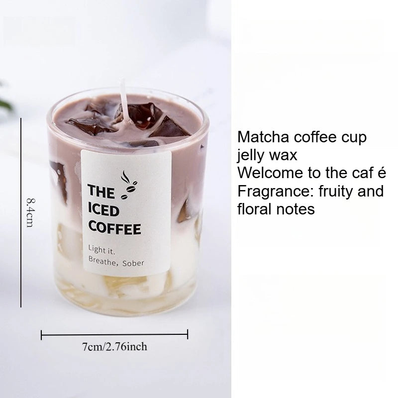 Jelly Wax Coffee Cup Aromatherapy Smoke Free Candles, Romantic Atmosphere Fragrance.