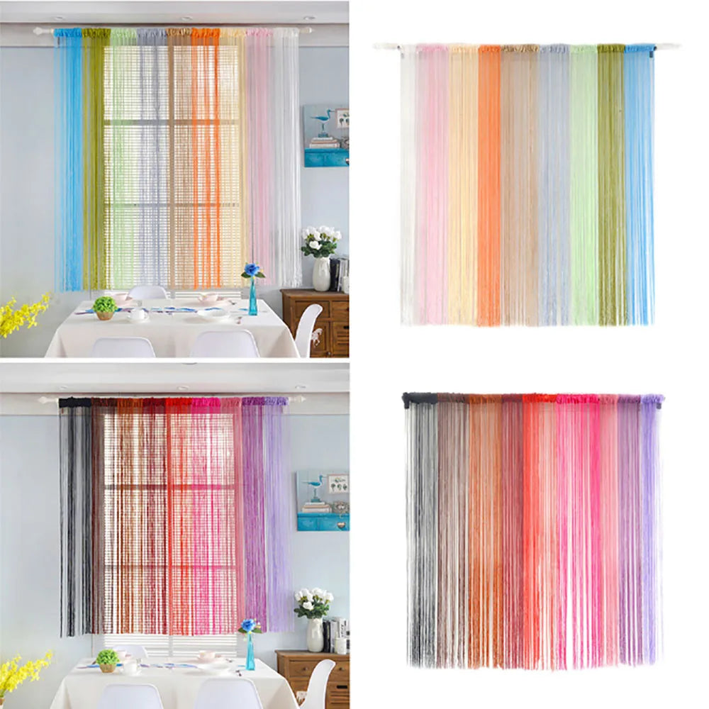 50cm X 200cm Thread Curtains Screen Ribbon String Divider Blind.