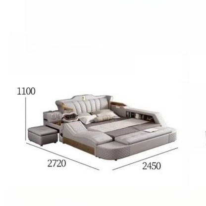 Wood Luxury Bedroom  Modern  Queen King Size Bed