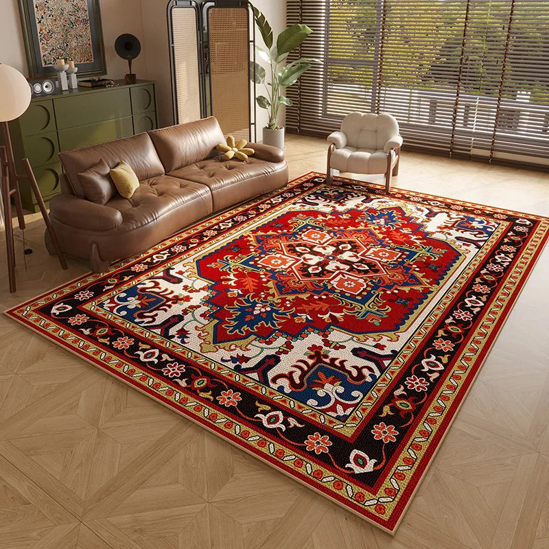 Persian Style Carpets for Living Room, Anti-slip Cloakroom Rug , Bedroom  Carpet Washable Sturdy Soft Floor Mat