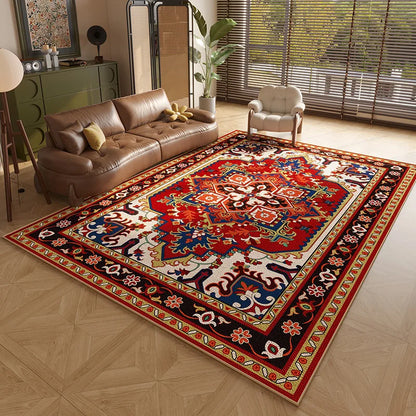 Persian Style Carpets for Living Room, Anti-slip Cloakroom Rug , Bedroom  Carpet Washable Sturdy Soft Floor Mat