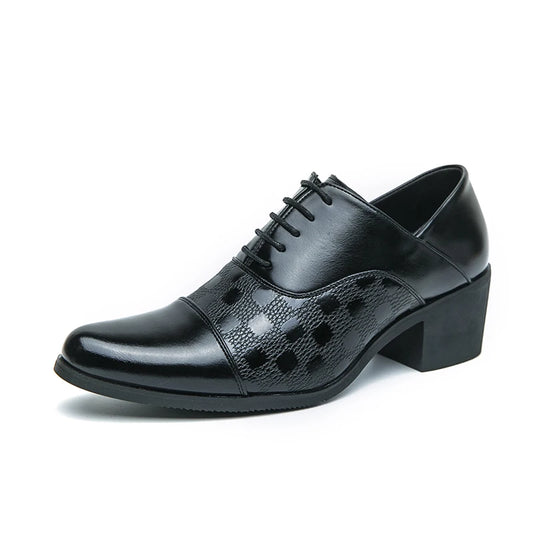 Men leather shoes Spring autumn non-slip, flat casual loafers business fashion designer leather shoes.