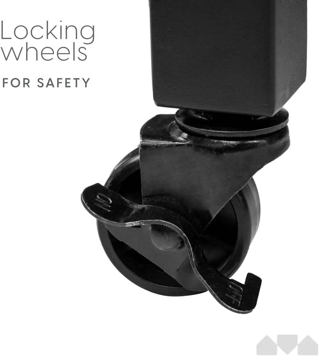 Twin Daybed and Fold- Up Trundle Set, with Pop Up Trundle, Black Frame - Mattresses Sold Separately.