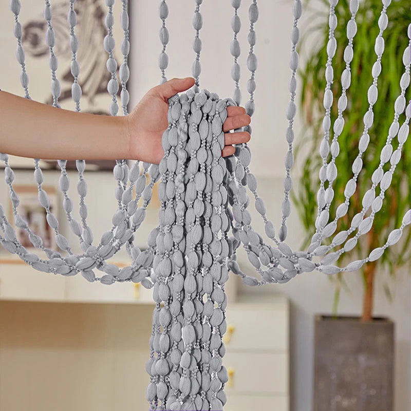 Polyester Door Beaded Curtains Lantern Tassel Cord Curtains.