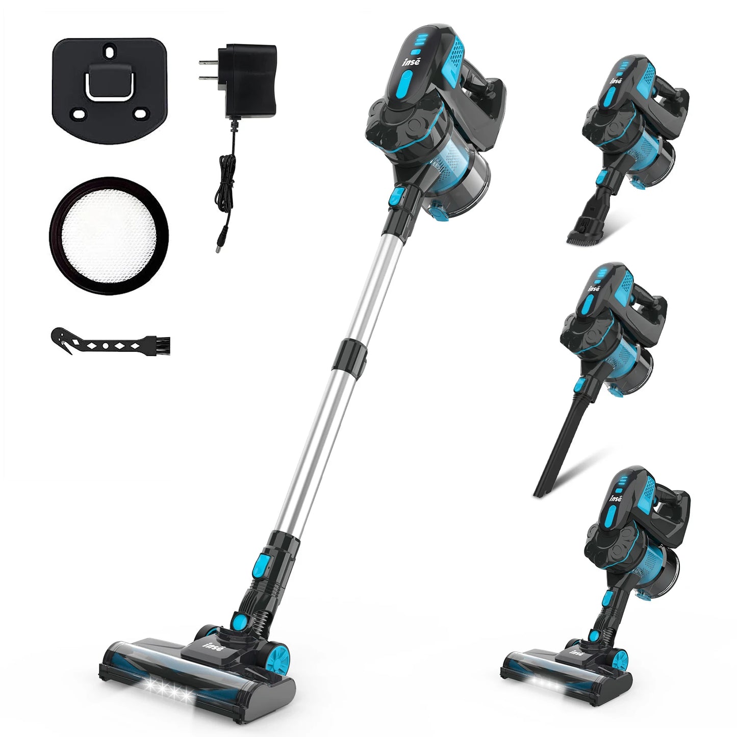Cordless Vacuum Cleaner, 20KP Stick Vacuum up to 40min Runtime, 6-in-1 Cordless Vacuum for Household Cleaning.