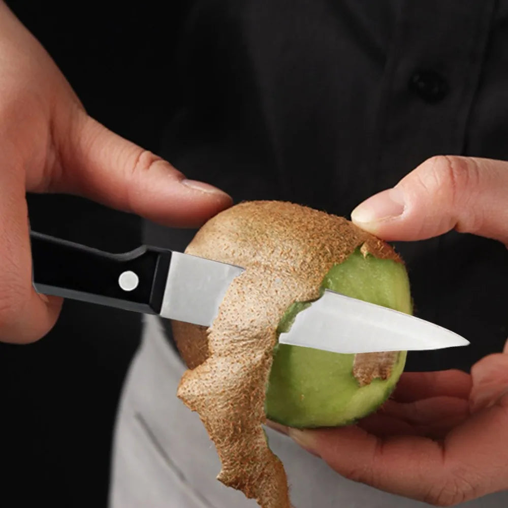 ZENG Full 15pcs Chef Knife Set, Stainless Steel Kitchen Knives Sets with Scissors, Sharpening Rod, Solid Wood Holder.