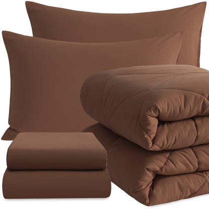 Comforter Set Includes Fitted Sheet, Top Sheet and Pillowcases