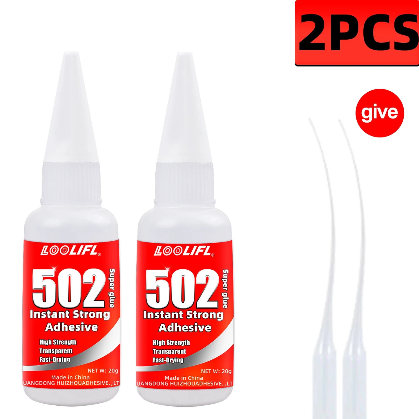 Hot Sell1-5pcs 502 Super Glue Instant Quick-drying  Adhesive, Leather, Rubber, Wood, Metal, Strong Bond Liquid Glue.